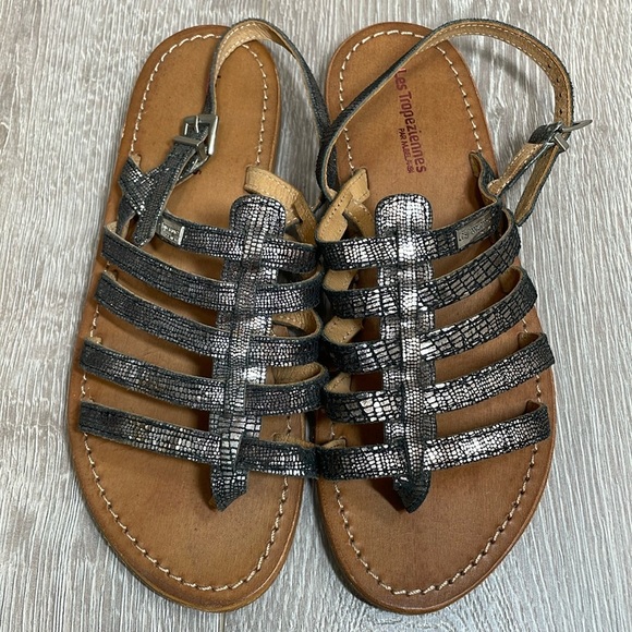 Les Tropeziennes Par M.Belarbi Herisson Gladiator Sandal Leather Size 37 - Picture 1 of 14